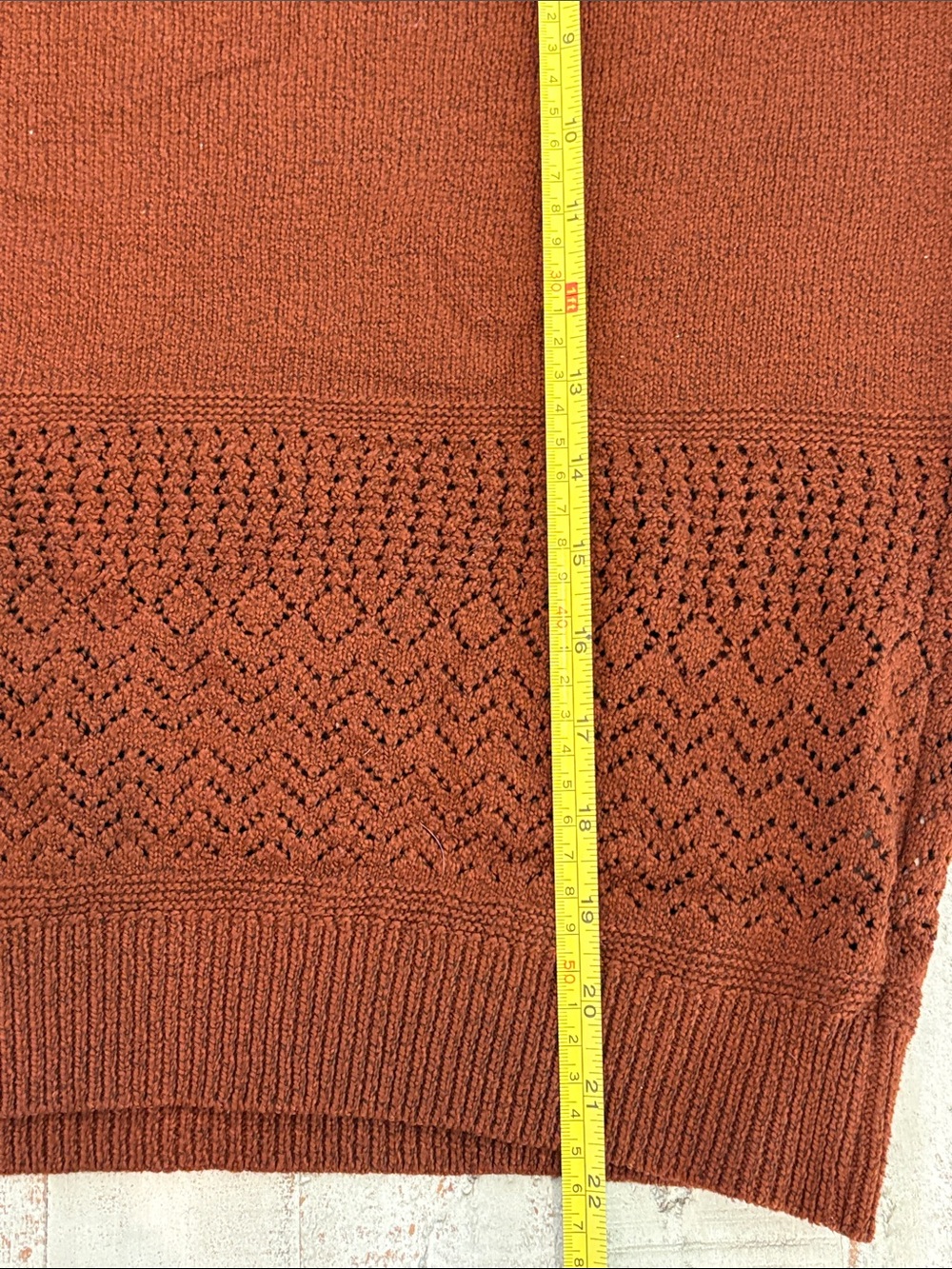 Fall Rust V-Neck Sweater - Picture 7 of 8
